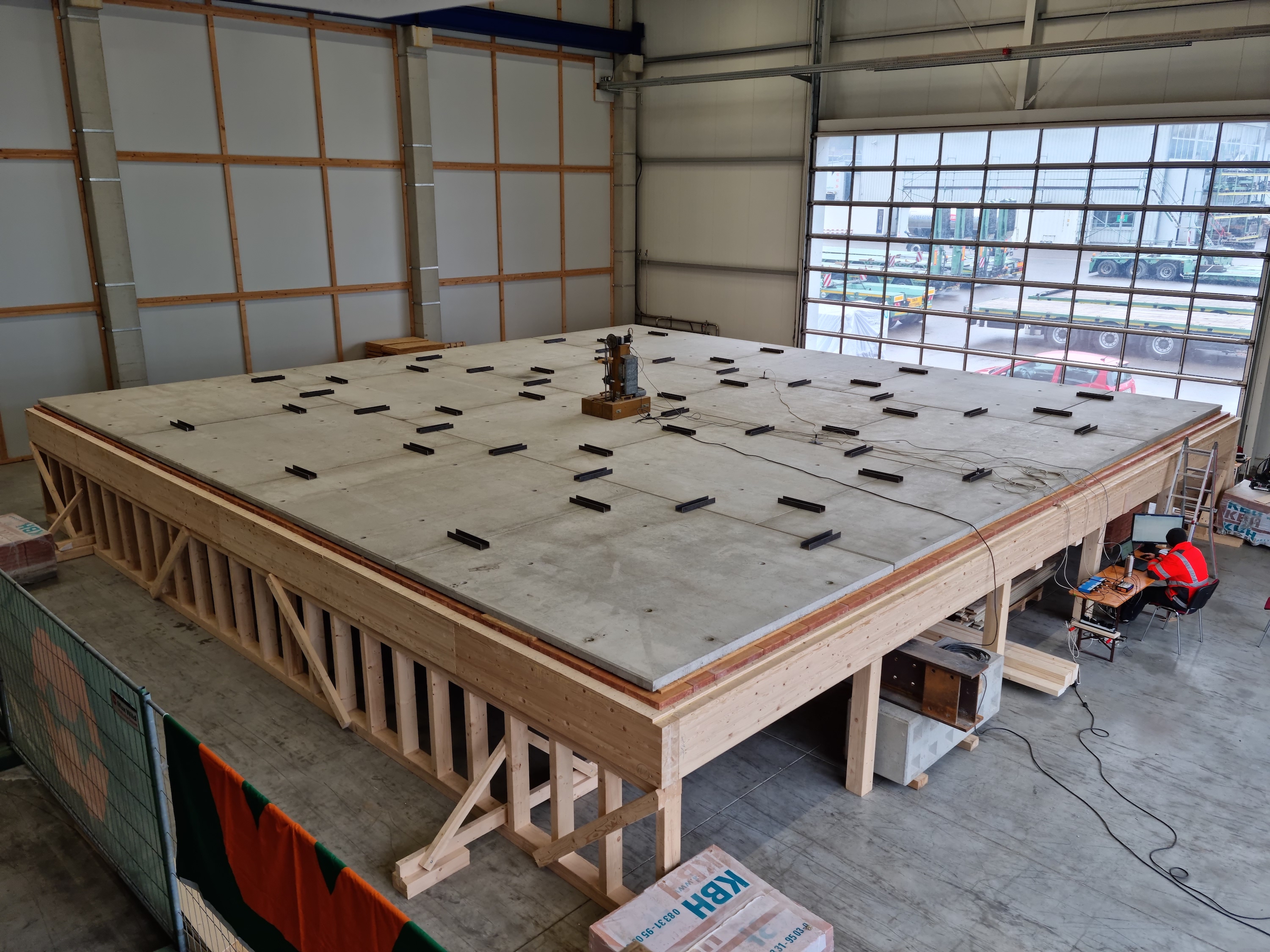 Konstruktion Holzdecke von oben