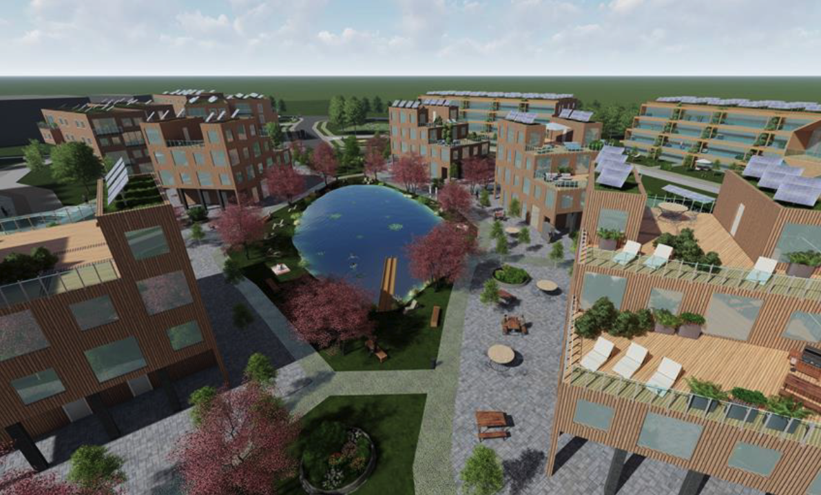 Blick auf den Dorfplatz