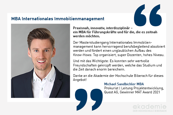 IIM Testimonial Sandbichler