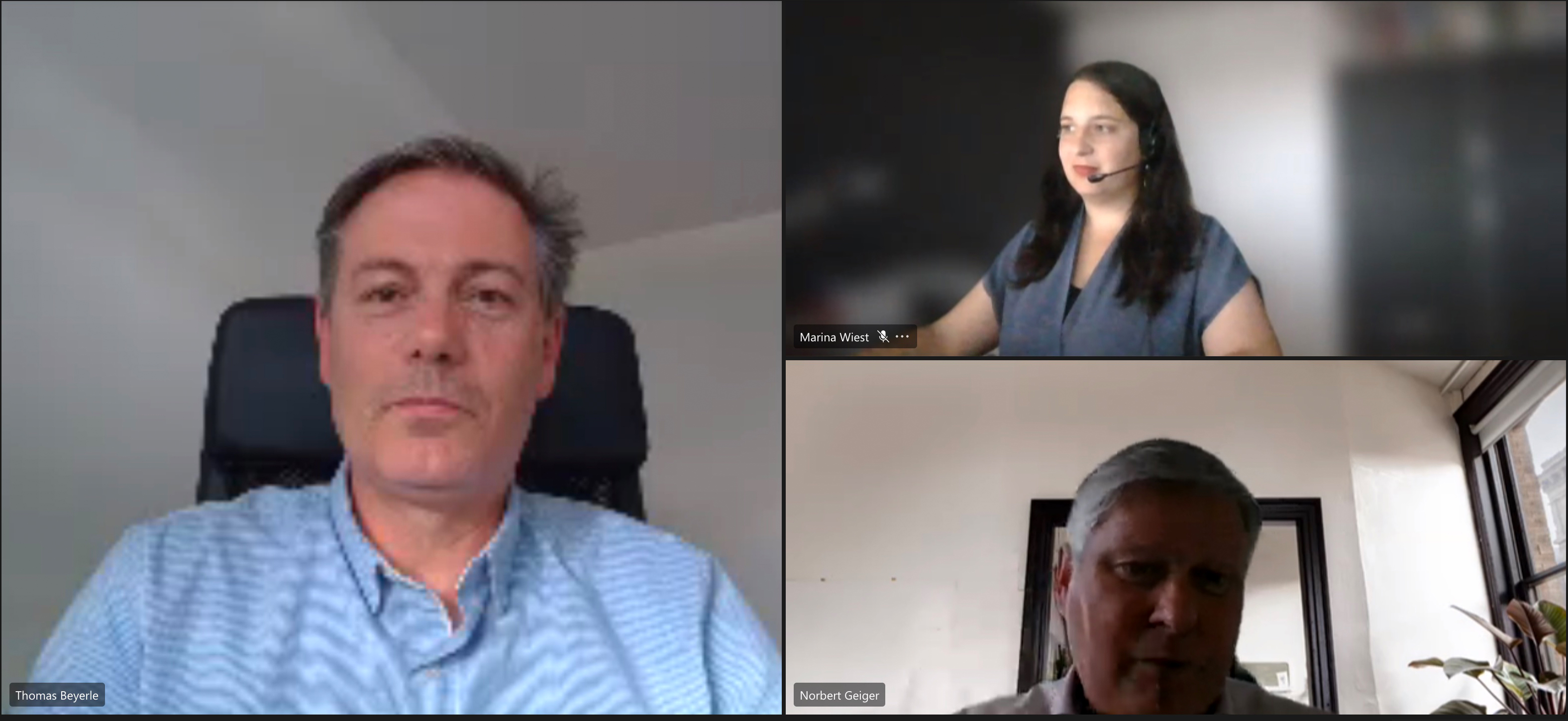 Screenshot mit Beyerle, Geiger, Wiest