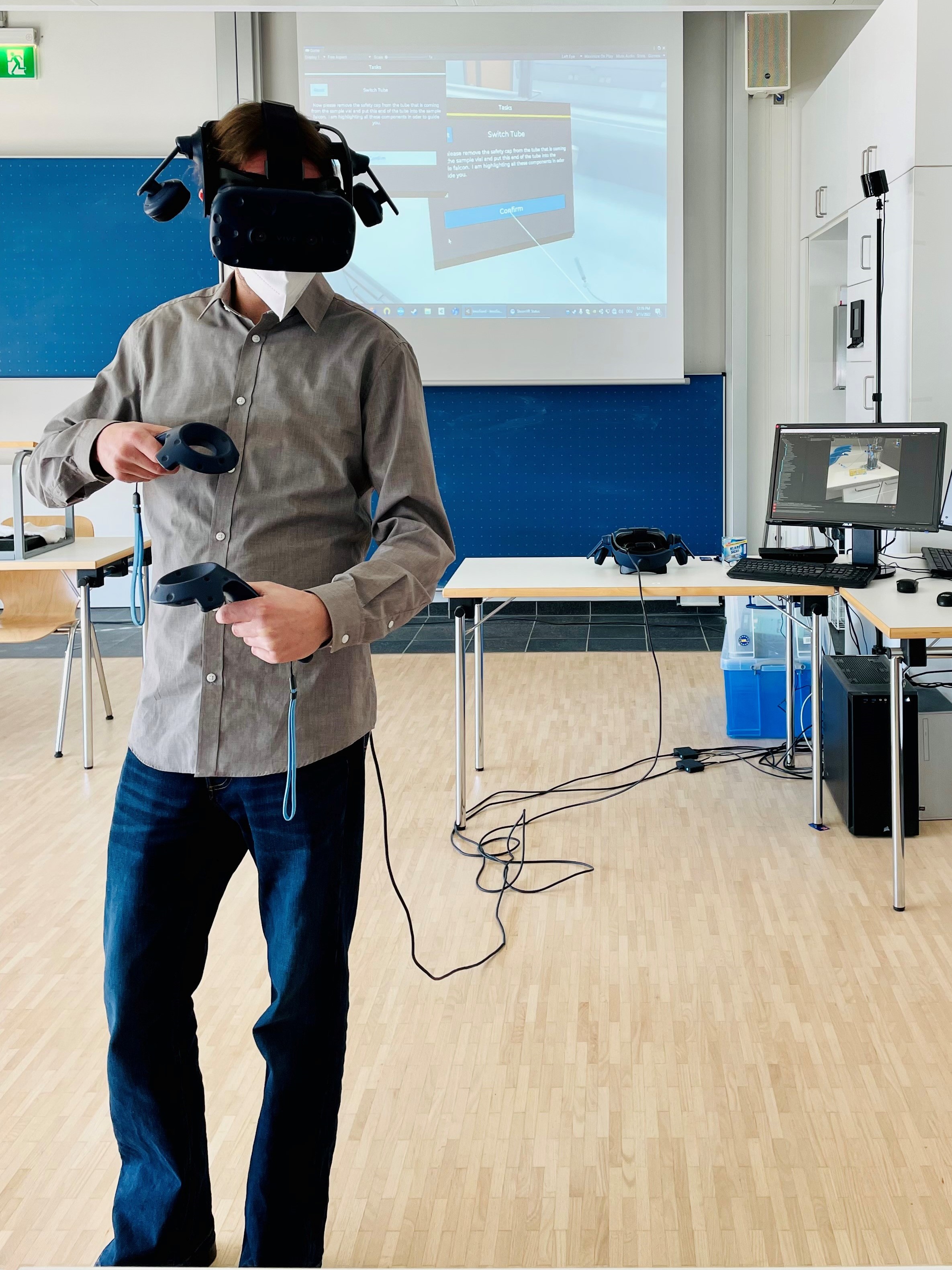 VR-Brille im Einsatz