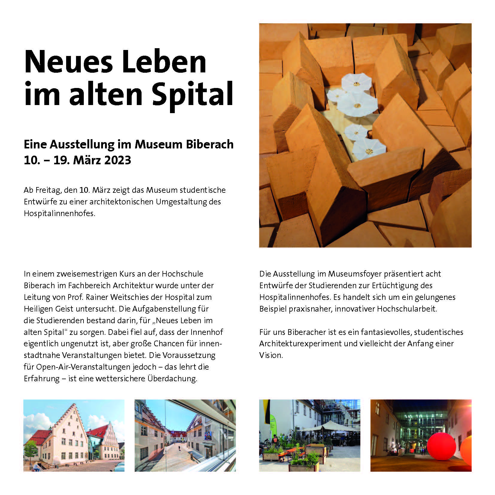 Flyer Ausstellung Neues Leben im alten Spital