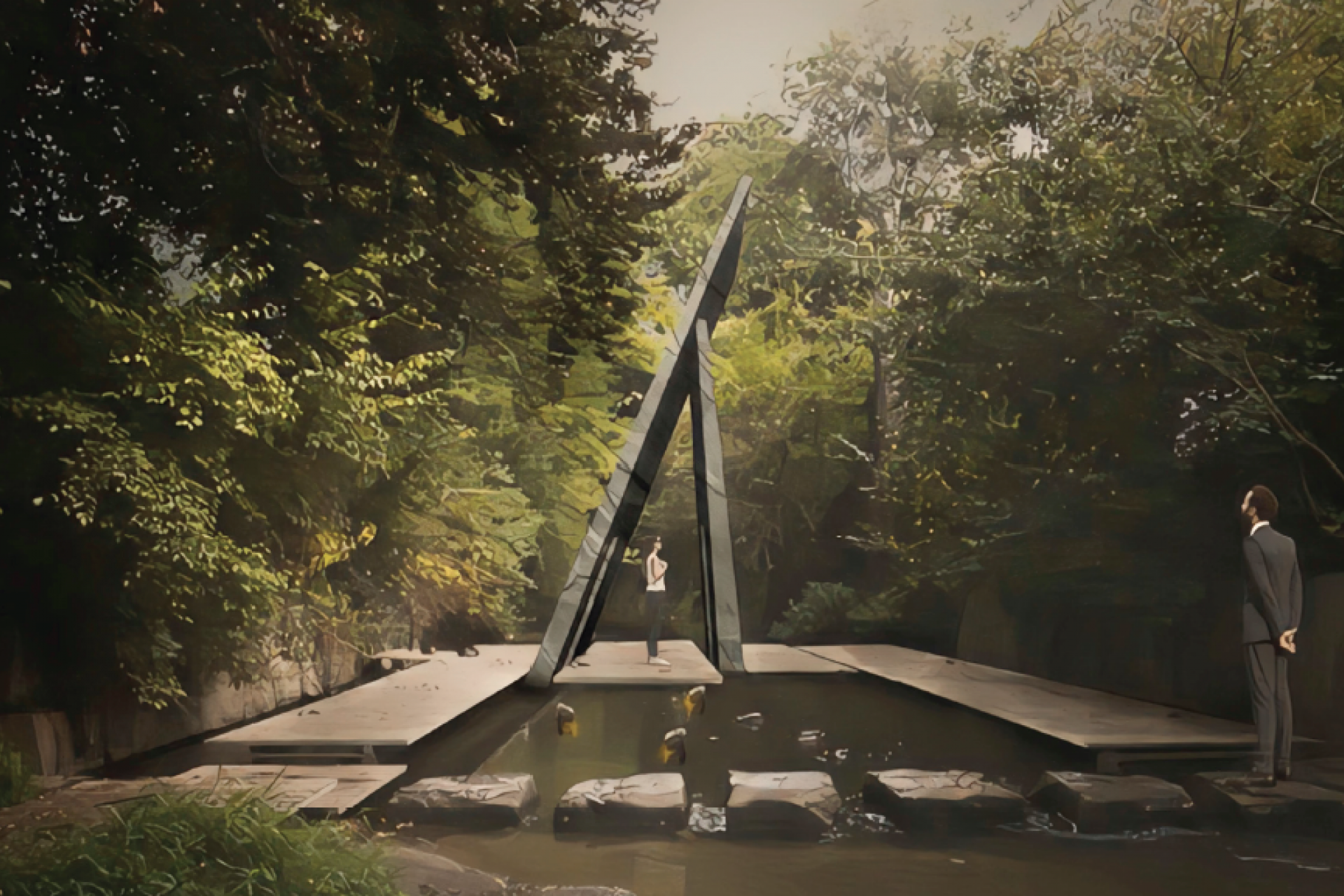 Entwurf Gedenkarchitektur Matthias Erzberger