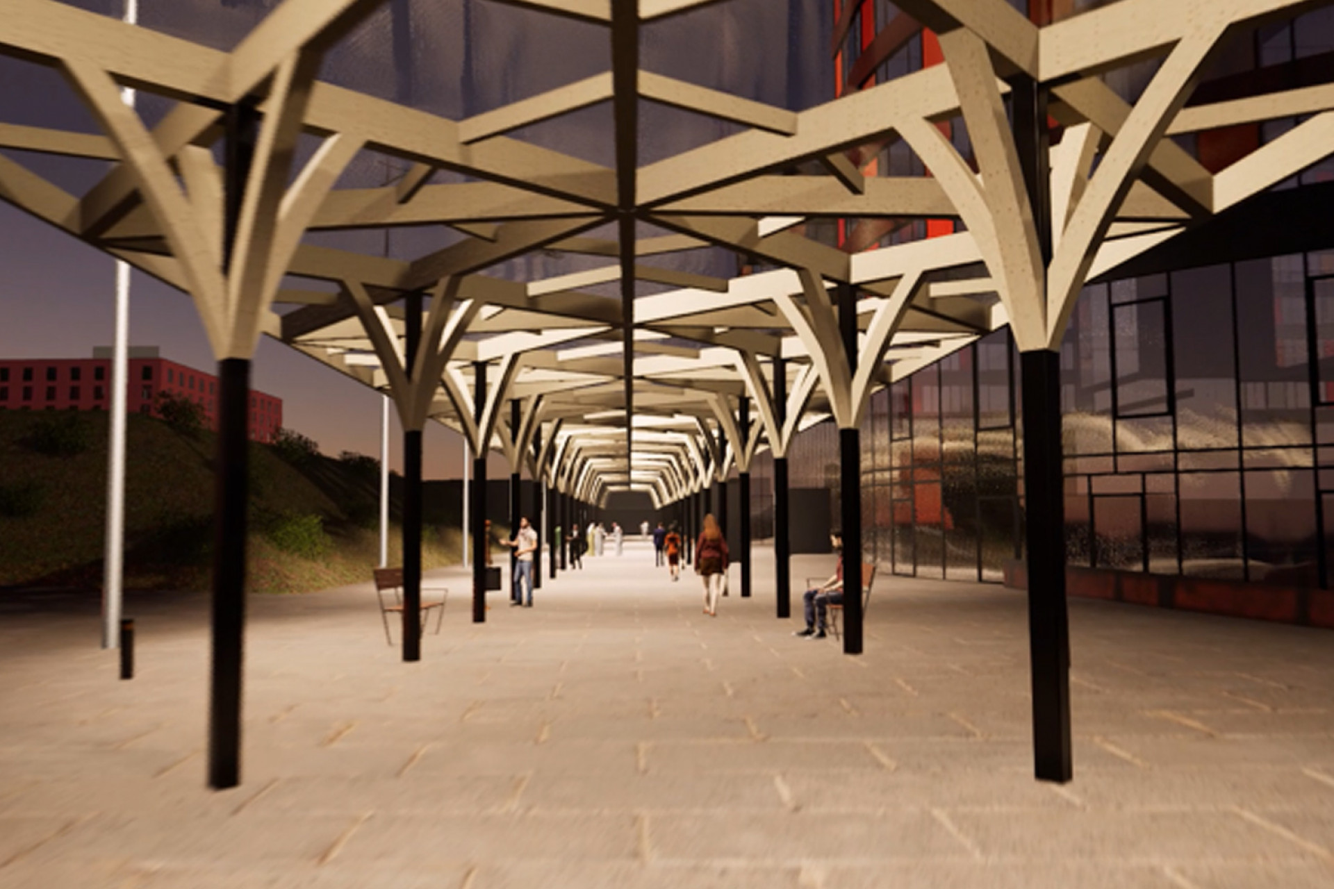 Dachkonstruktion Entwurf 1