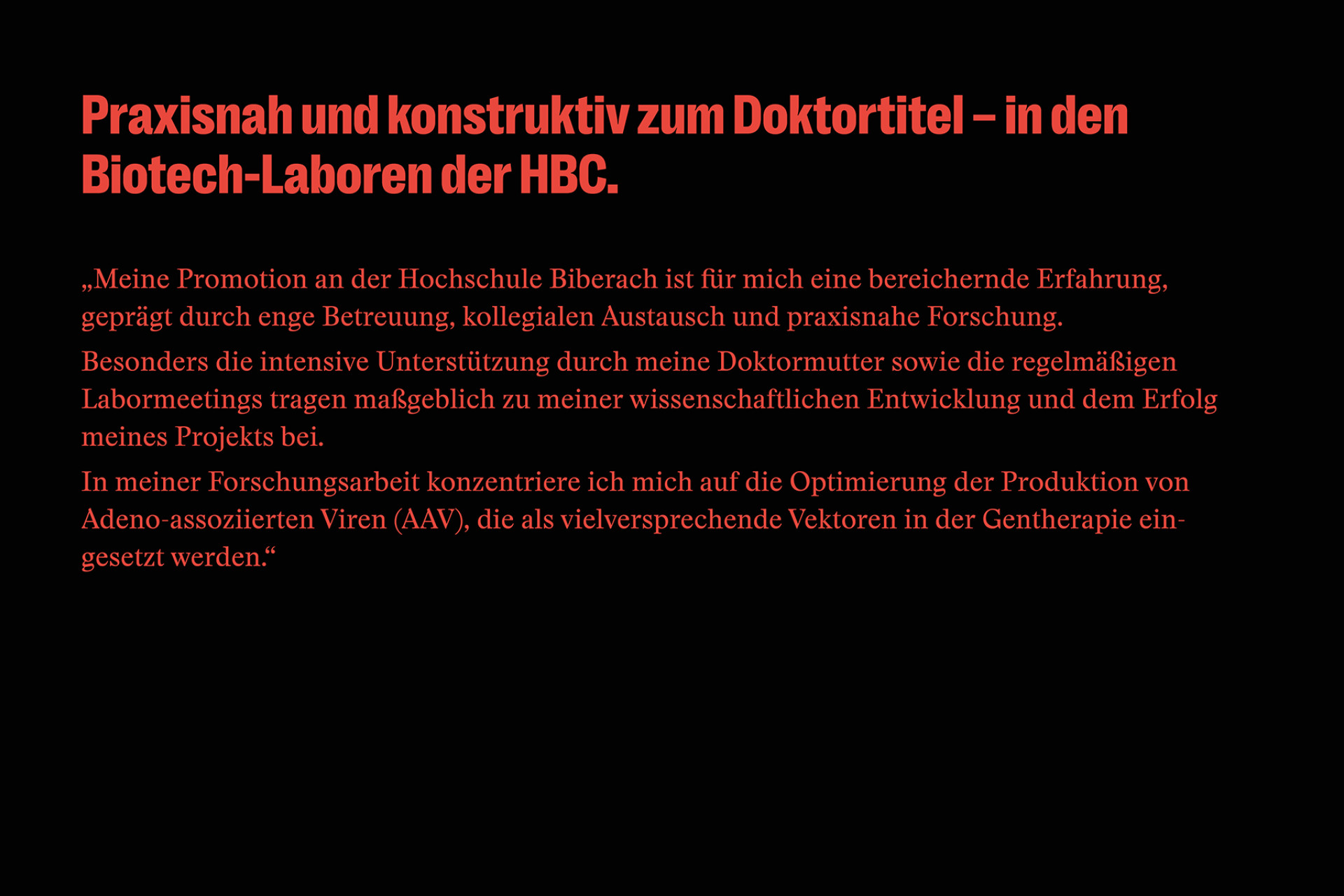 HBC Promovendin: Sonja Lochmüller - Statement
