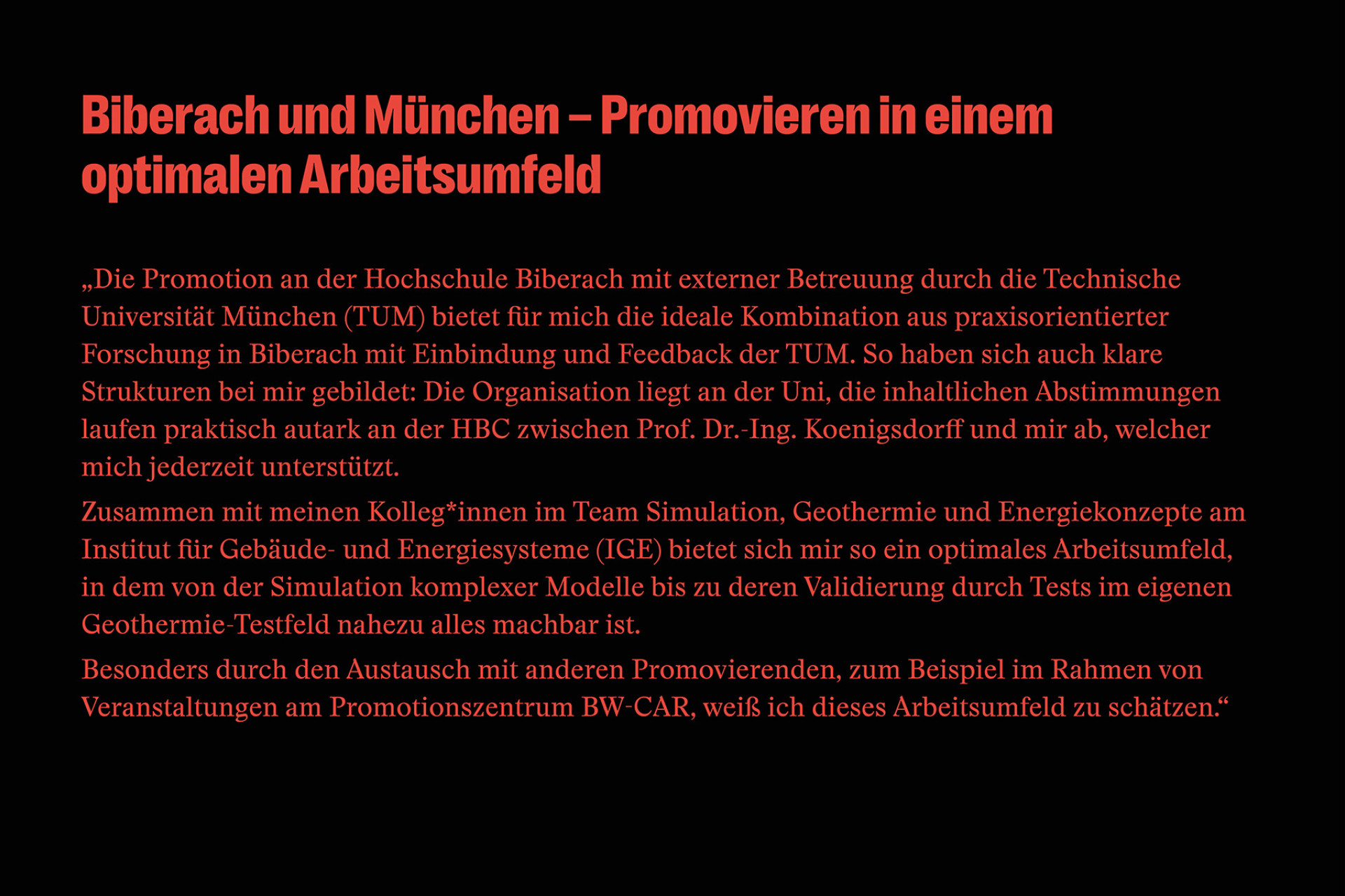 HBC Promovend: Fabian Neth - Statement