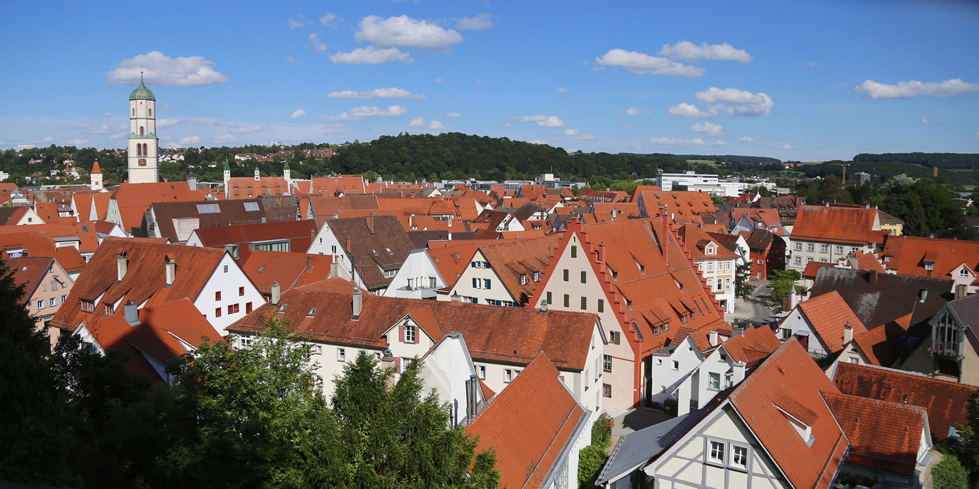 Aufnahme von Stadt von oben