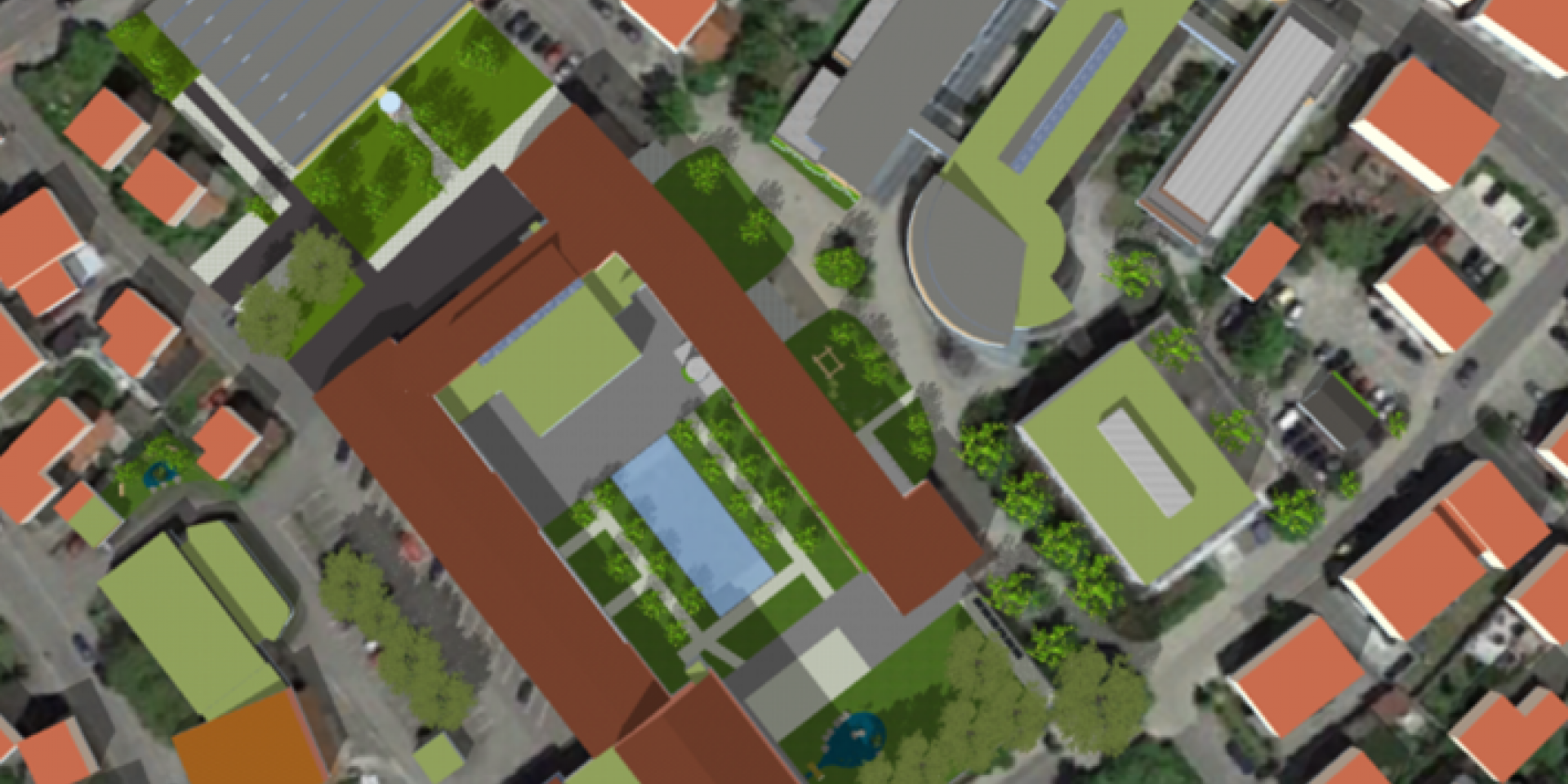 Visualisierung Hochschule Biberach von oben