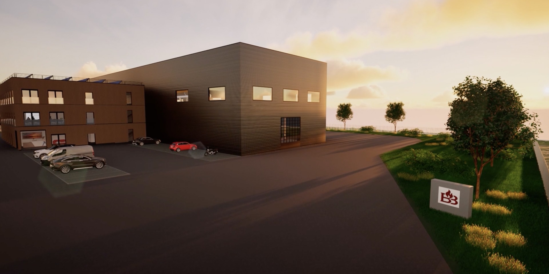 Entwurf einer Brandprüfanstalt für Biberach