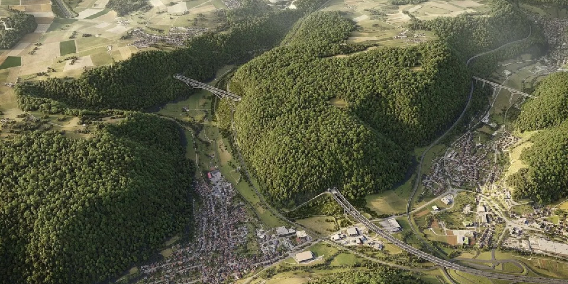 A8 Albaufstieg Simulation von oben 