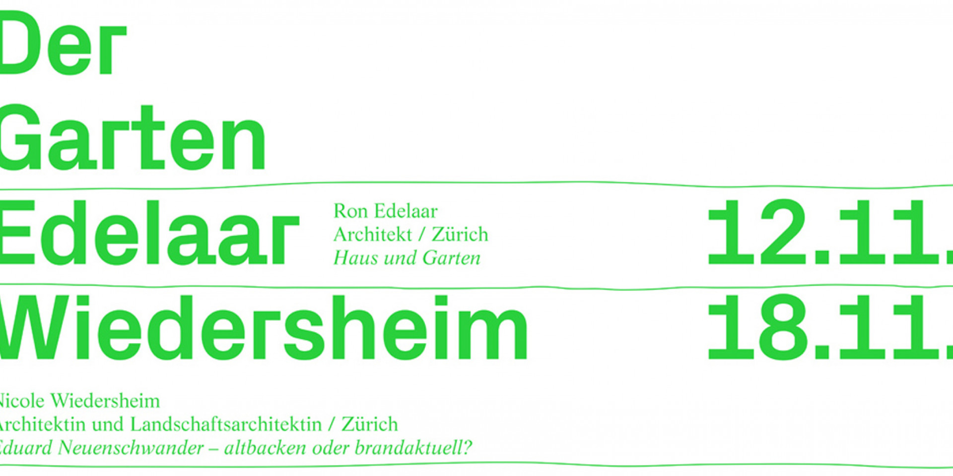 Unser Bild stellt das Plakat der diesjährigen Architekturgespräche zum Thema "Der Garten" dar / Illu: Tom Meyfried, München