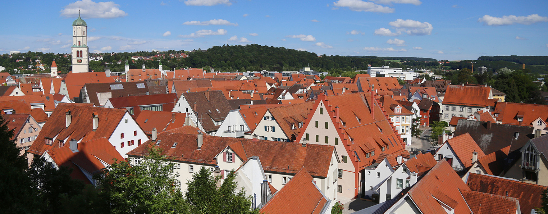 Aufnahme von Stadt von oben
