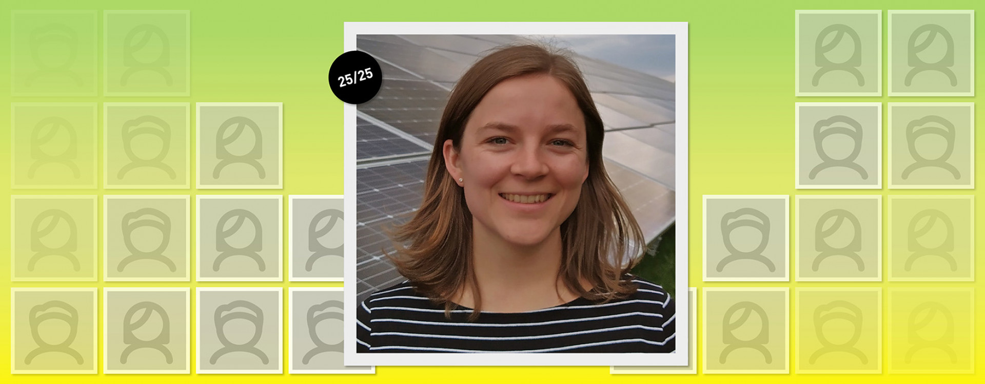 Sophia Bachert im Porträt vor grün-gelbem Hintergrund