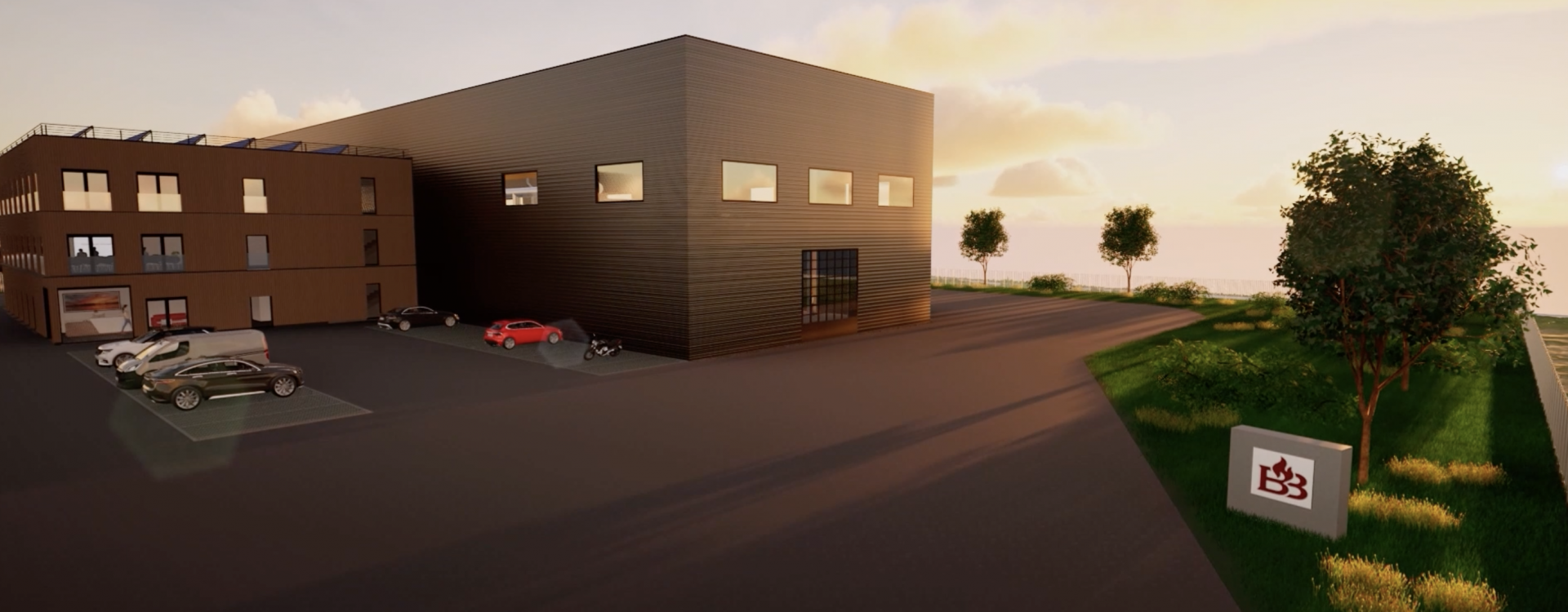 Entwurf einer Brandprüfanstalt für Biberach