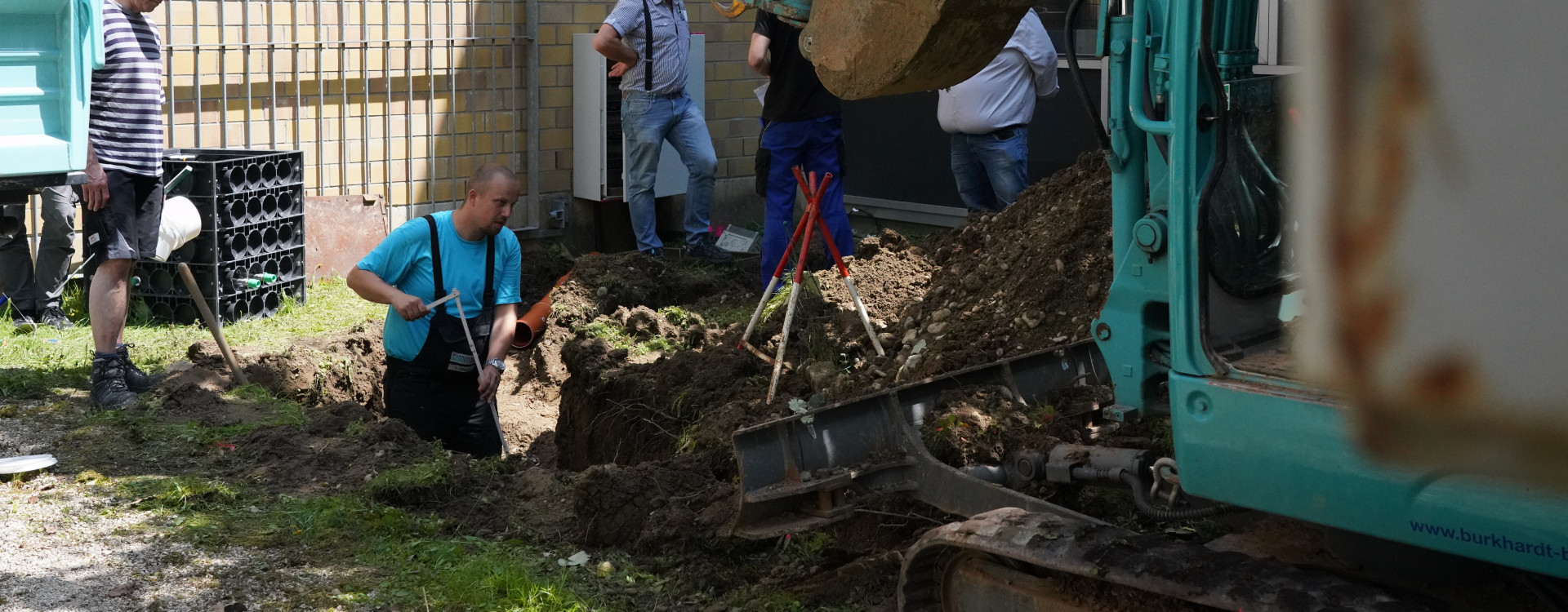 Grabenkollektor Geothermietestfeld