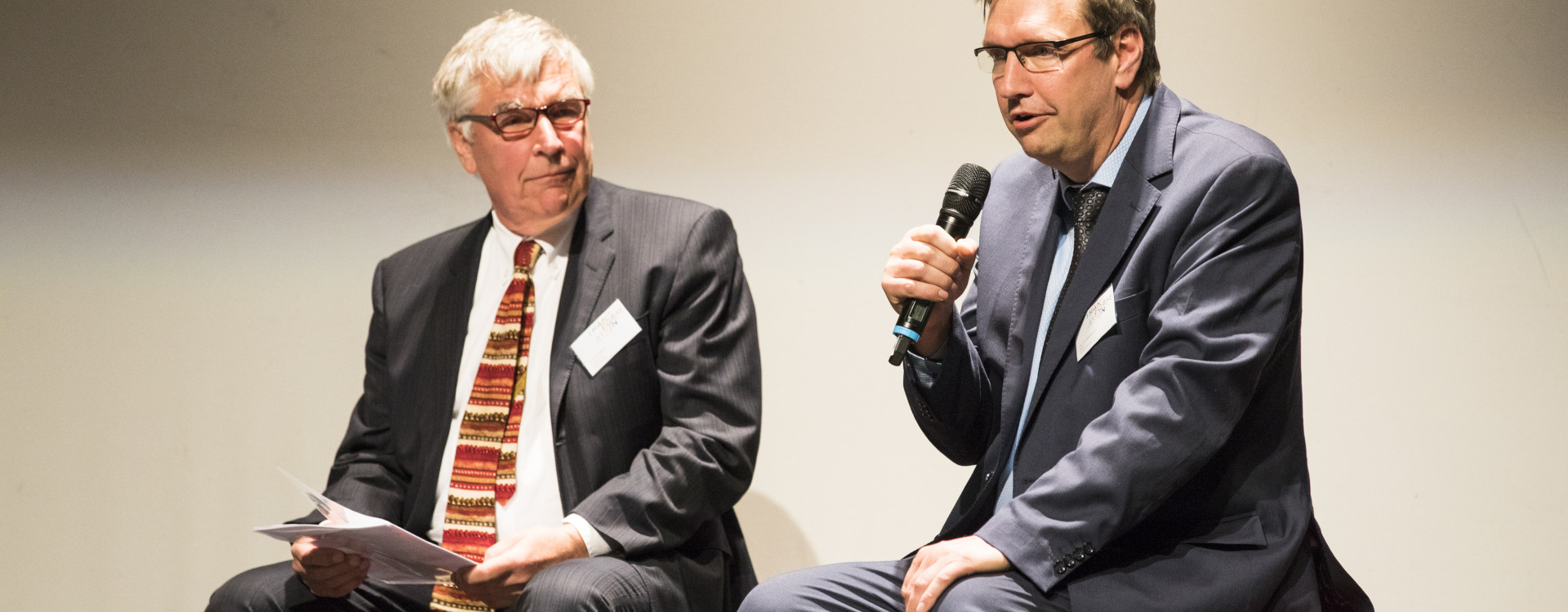 Hochschulrat Vorsitzender Gerd Leipold und Rektor André Bleicher 2017