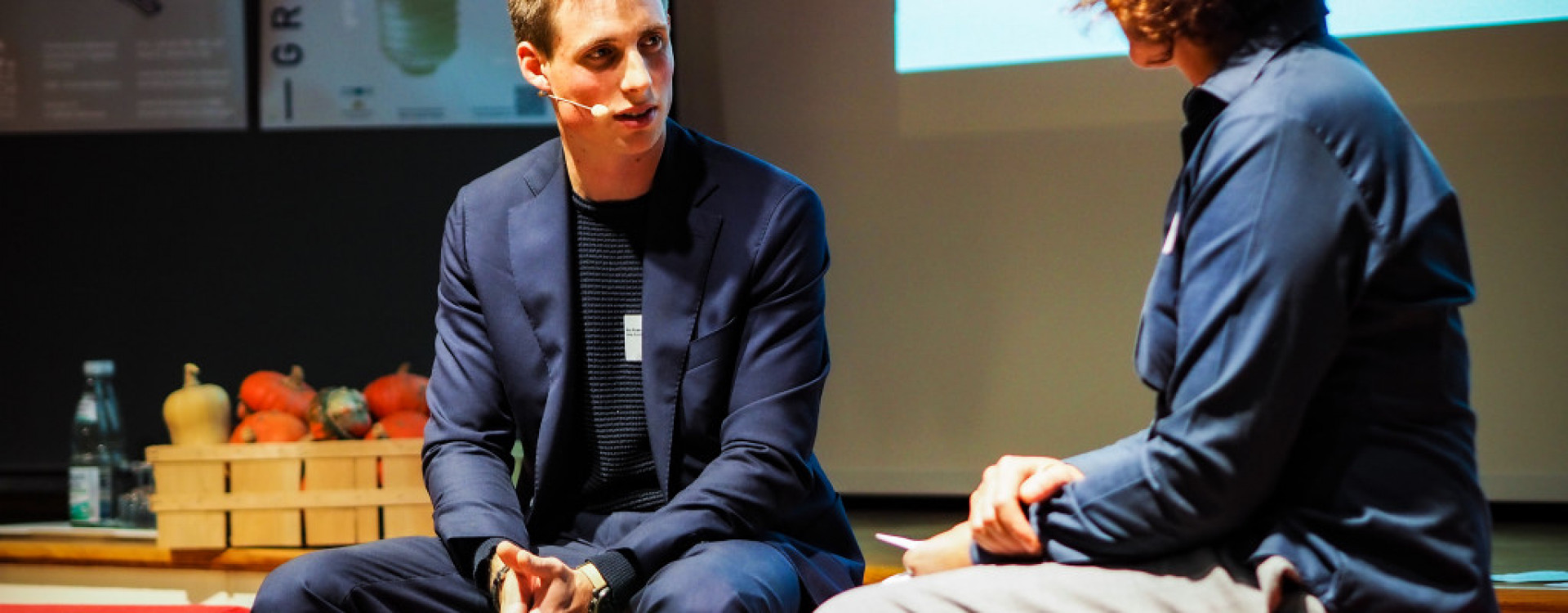 Existenzgründer Nico Russ und Cornelia Gretz im Gespräch