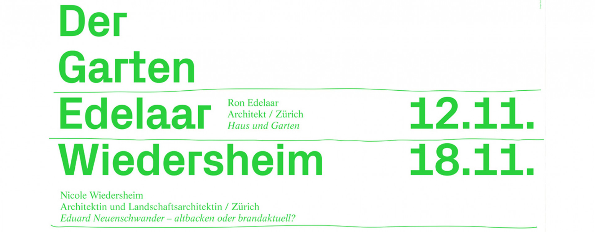 Unser Bild stellt das Plakat der diesjährigen Architekturgespräche zum Thema &quot;Der Garten&quot; dar / Illu: Tom Meyfried, München