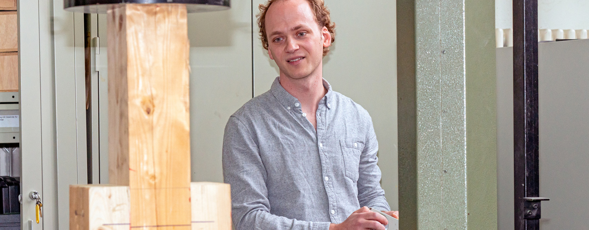 Promovend Sebastian Krug bei Versuchen