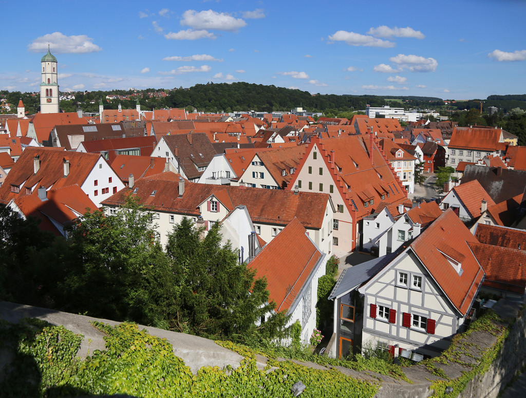 Stadt Biberach von oben