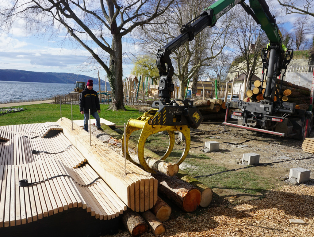 Aufbau Landesgartenschau