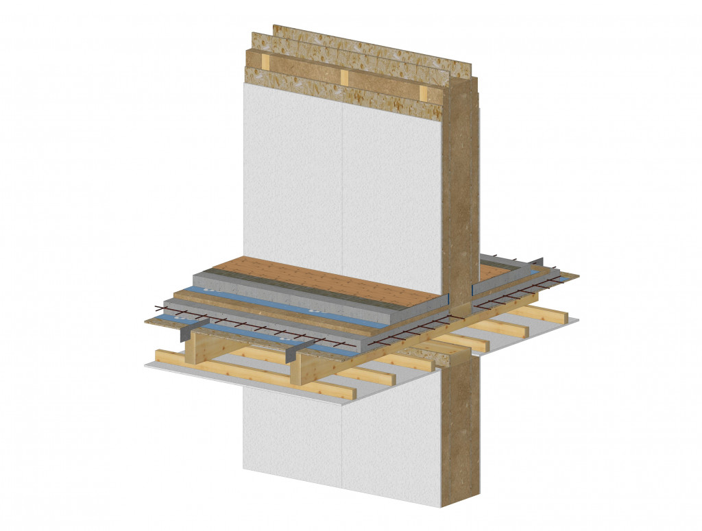 Holzstück untergliedert