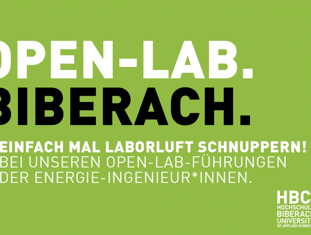 grafik mit grünem Hintergrund und Aufschrift: Open-Lab Biberach.