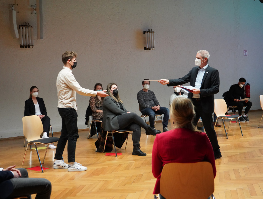 Jens Winter beim Festakt zum Deutschlandstipendium
