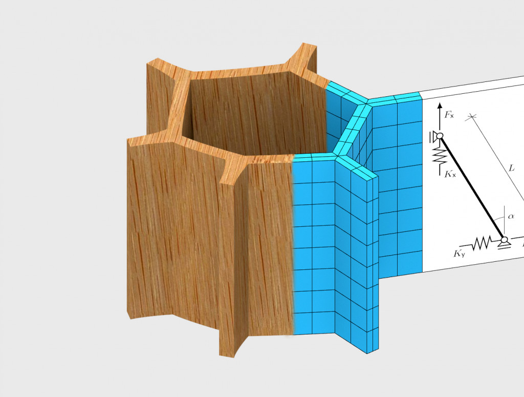 Eine Zelle aus Holz, Visualisierung