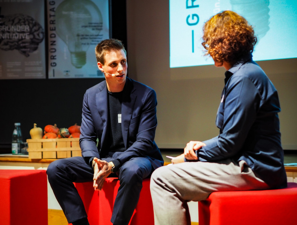 Existenzgründer Nico Russ und Cornelia Gretz im Gespräch