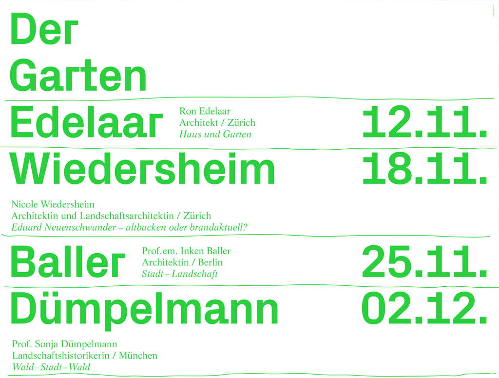 Der Garten - Architekturgespräche