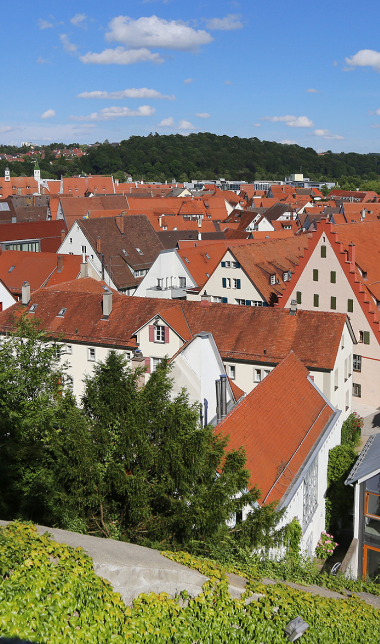 Aufnahme von Stadt von oben