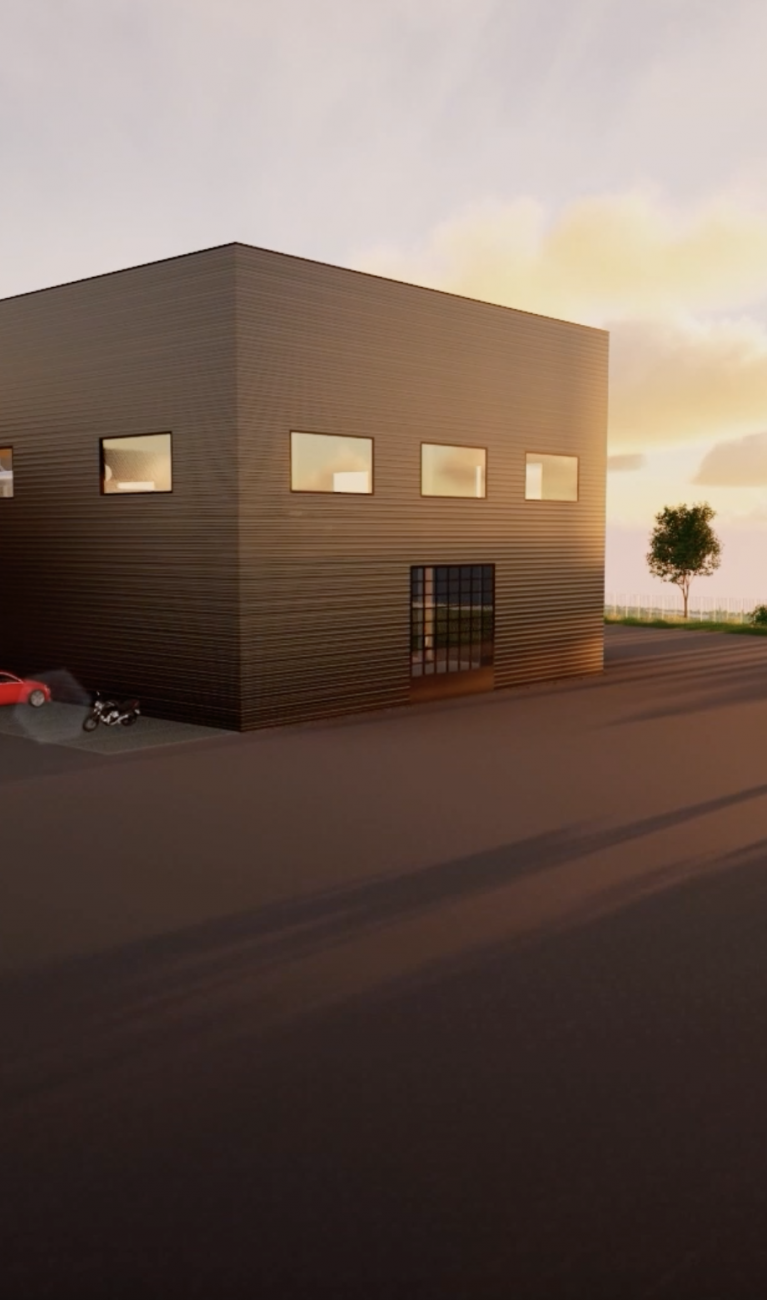 Entwurf einer Brandprüfanstalt für Biberach