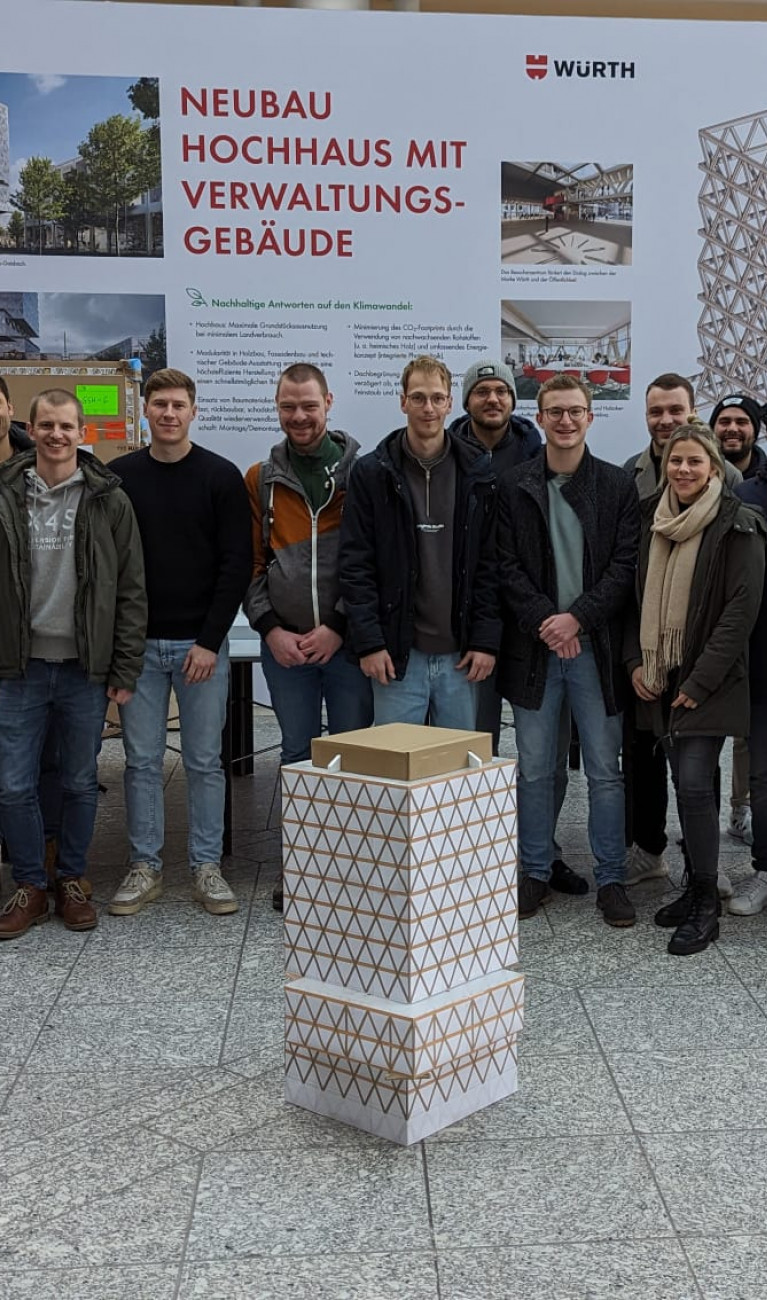 Holzbau-Ingenieurwesen Studierende Exkursion zu Unternehmen Würth