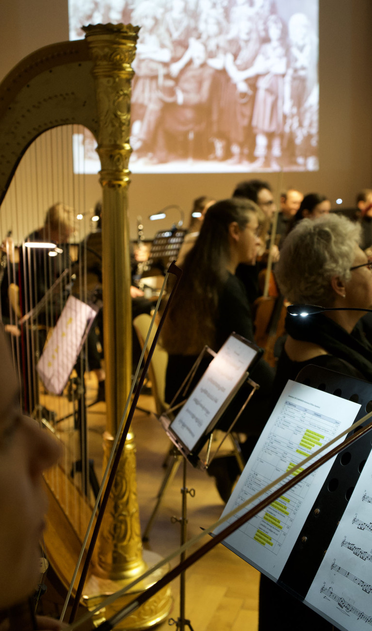 Orchester Harfe