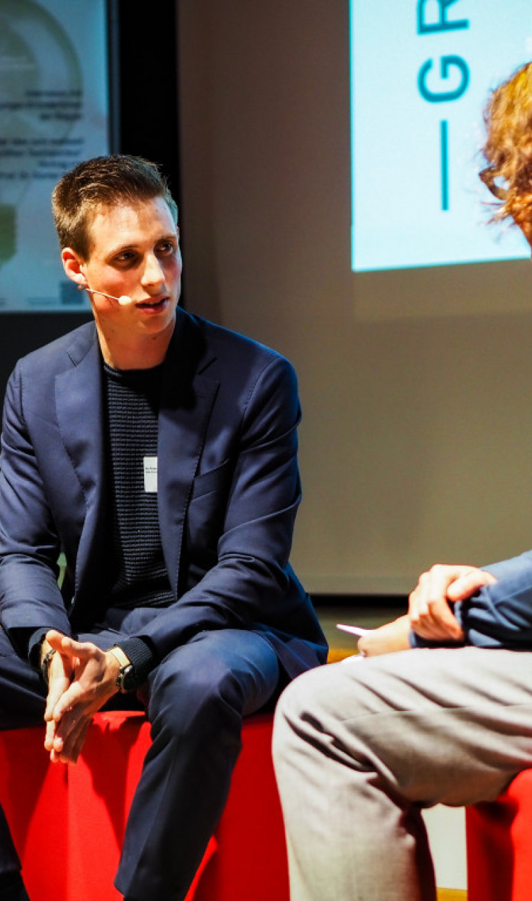 Existenzgründer Nico Russ und Cornelia Gretz im Gespräch