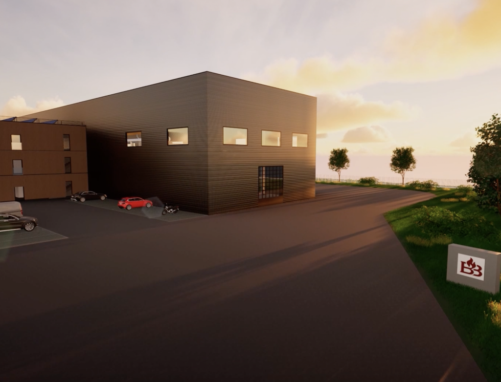 Entwurf einer Brandprüfanstalt für Biberach