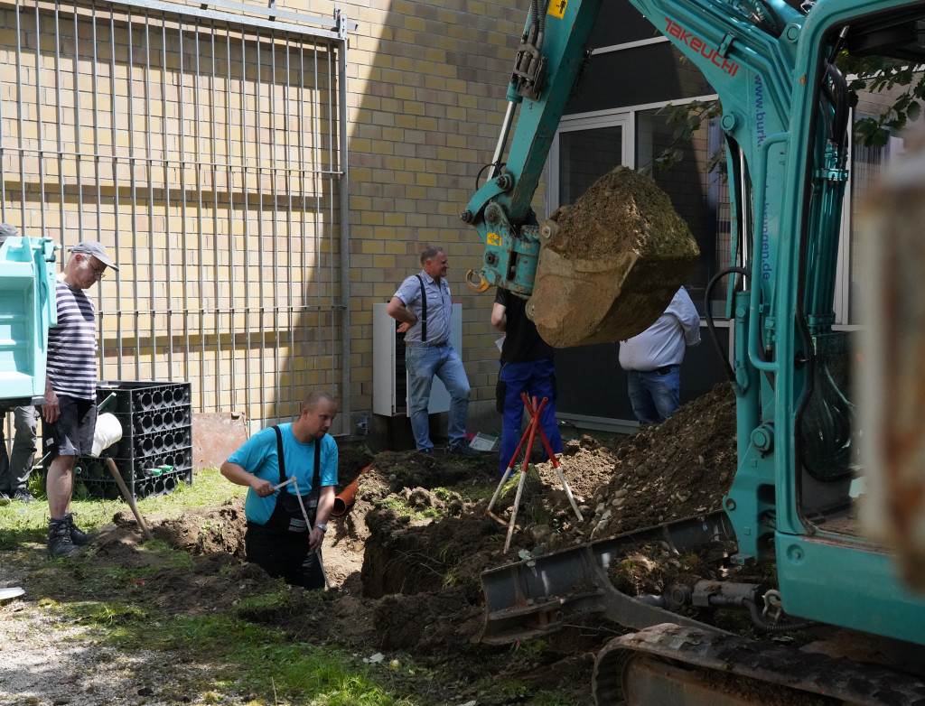 Grabenkollektor Geothermietestfeld