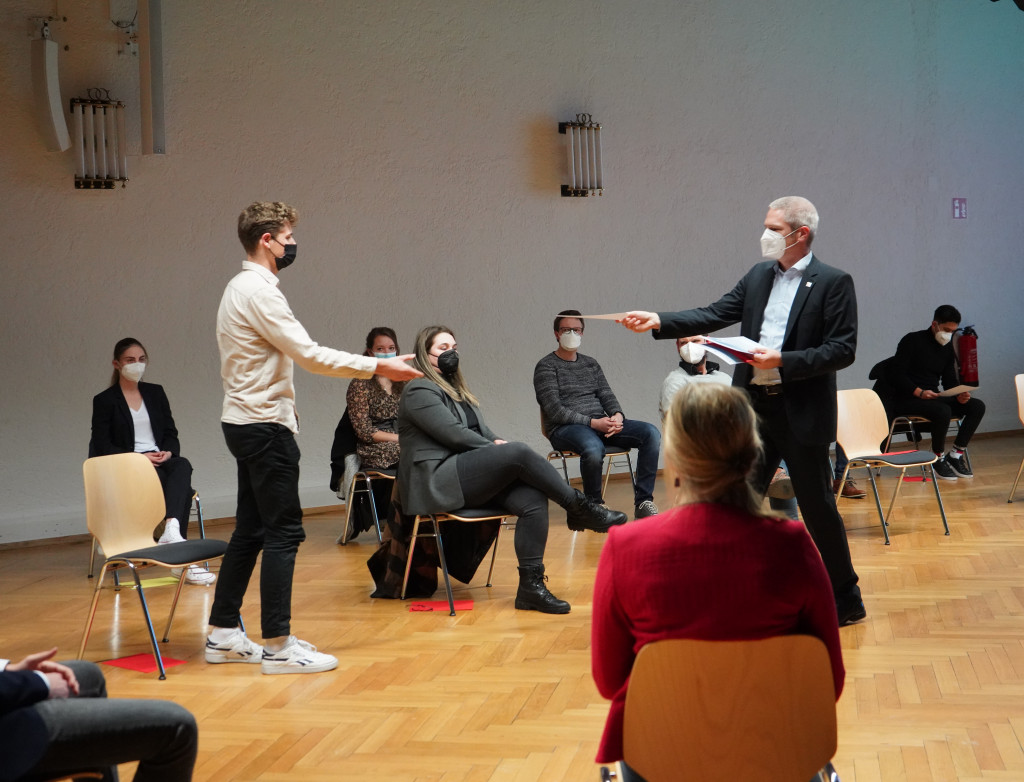 Jens Winter beim Festakt zum Deutschlandstipendium