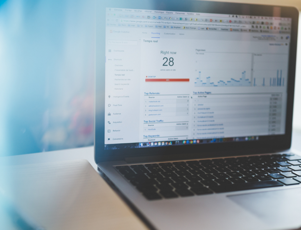 Datenauswertung am Laptop