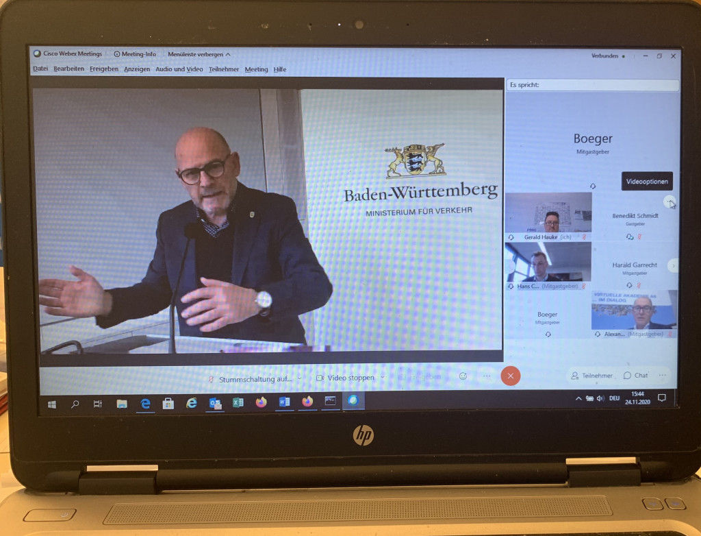 Minister Herrmann bei "Virtuelle Akademie 6"