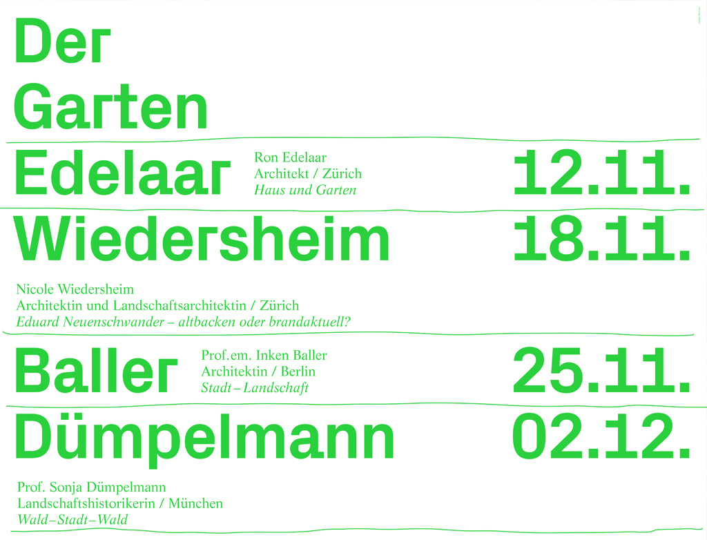 Der Garten - Architekturgespräche